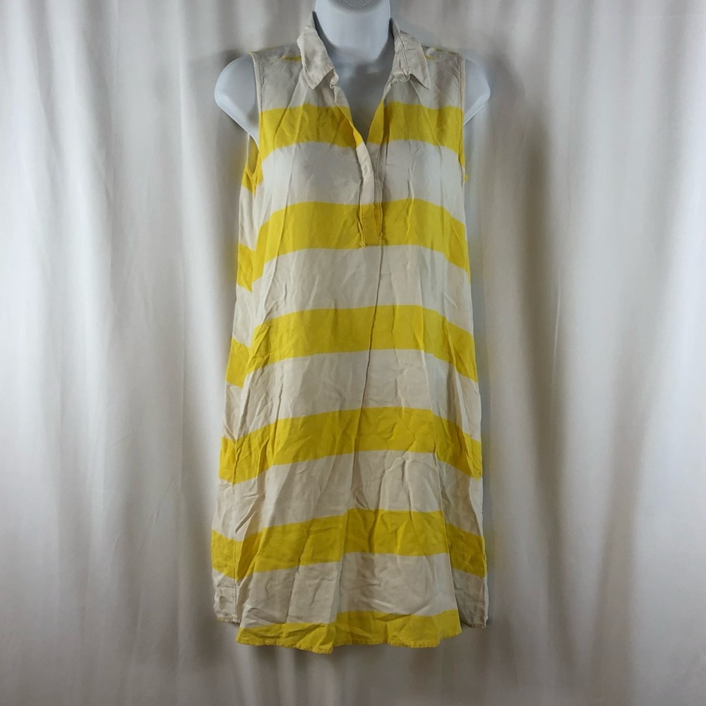 BeachLunchLounge collared Y-neck sleeveless minidress pockets S
